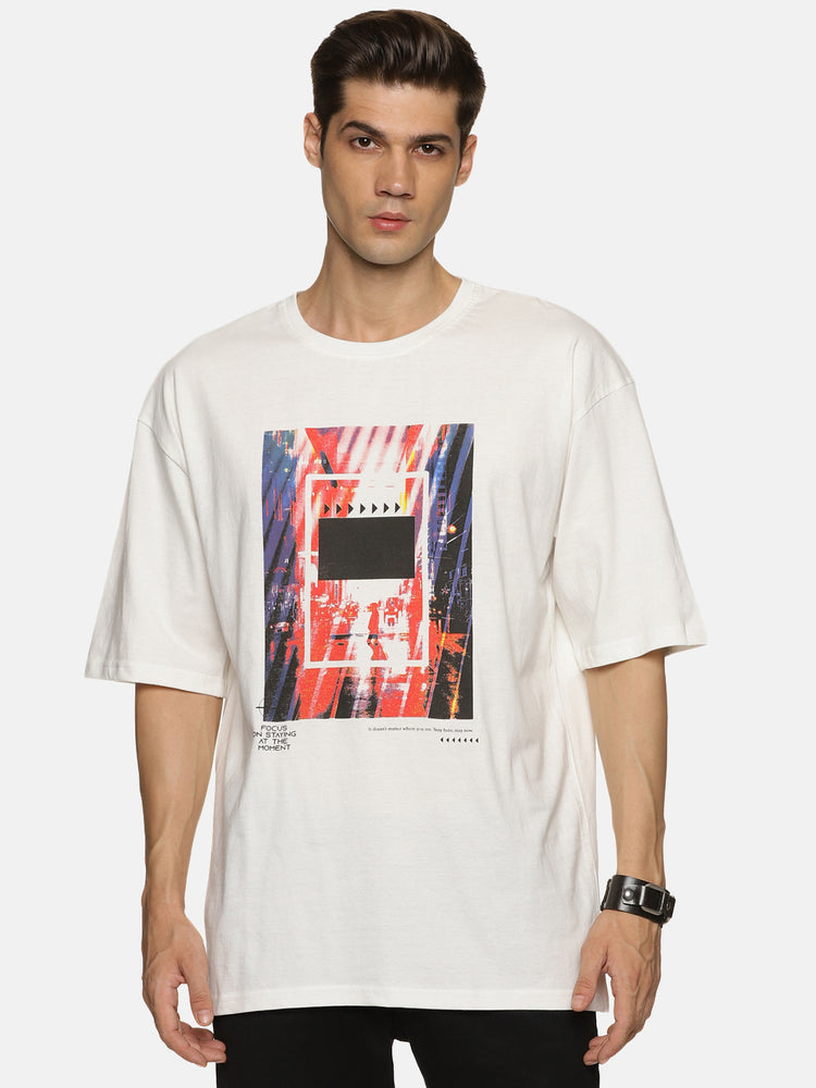 Impackt Men's Oversized Printed Short Sleeve T-Shirt