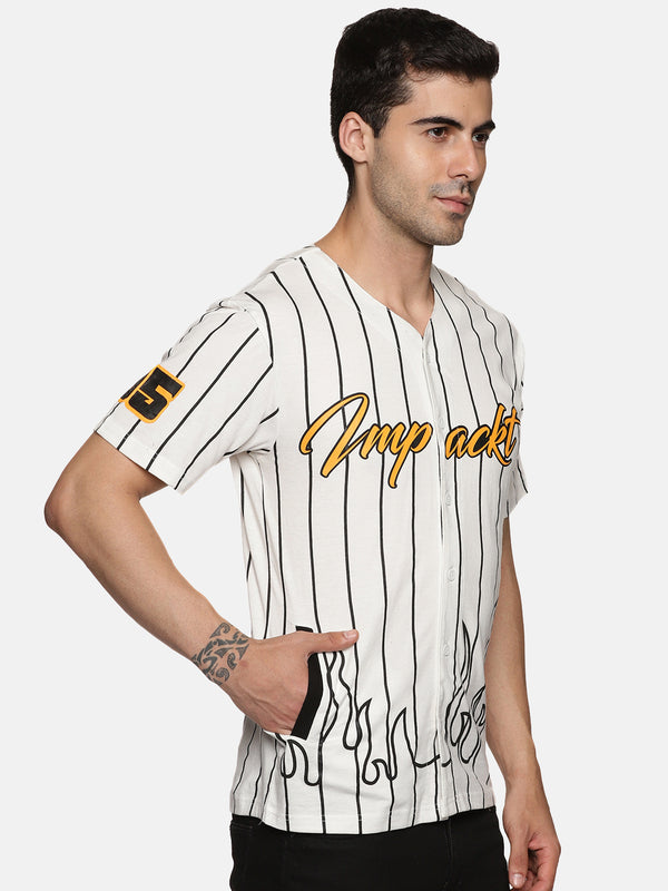 Impackt Men's Baseball Printed Knit Shirt