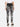 High Waisted Women Jeans With Abstract Print And Wash With Distress All Over And Knee Cuts - KULTPRIT