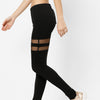 Black Leggings With Mesh On Thighs
