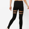 Black Leggings With Mesh On Thighs