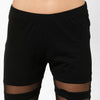 Black Leggings With Mesh On Thighs