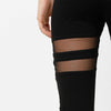 Black Leggings With Mesh On Thighs