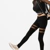 Black Leggings With Mesh On Thighs
