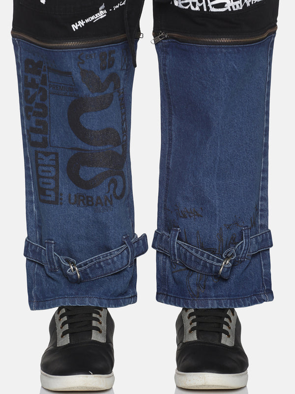 Kultprit Baggy fit belted Jeans