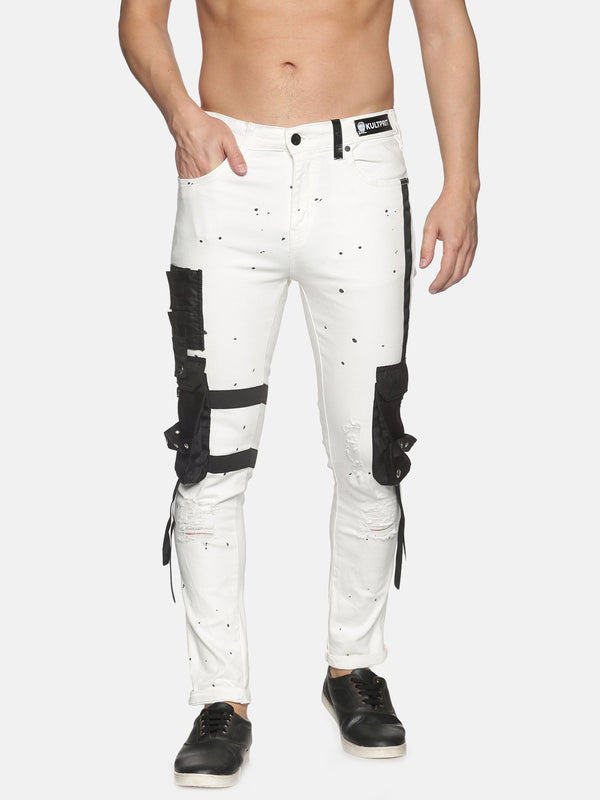 Kultprit Contrast cargo pocket Jeans