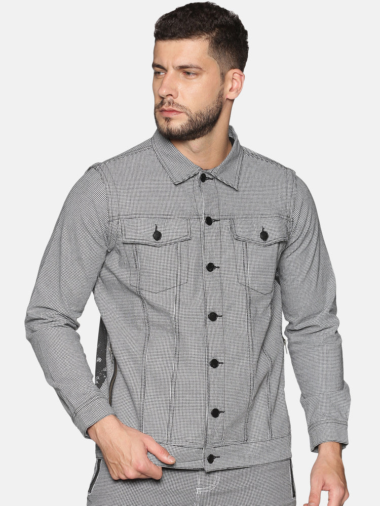 Kultprit Men’s detachable sleeves jacket with back print