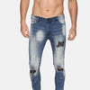 Impackt Men's Skinny Jeans Stone Wash With Placement Print & Distress