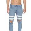 Impackt Fashion Light blue Jeans with print at thigh & back pocket