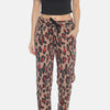 Women Slim Fit Joggers with leopard print