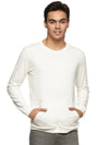 Impackt Men's Full Sleeve Solid Off White Sweatshirt