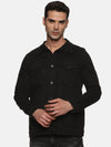 Kultprit Men's Black Shirt with back embroidery / Print