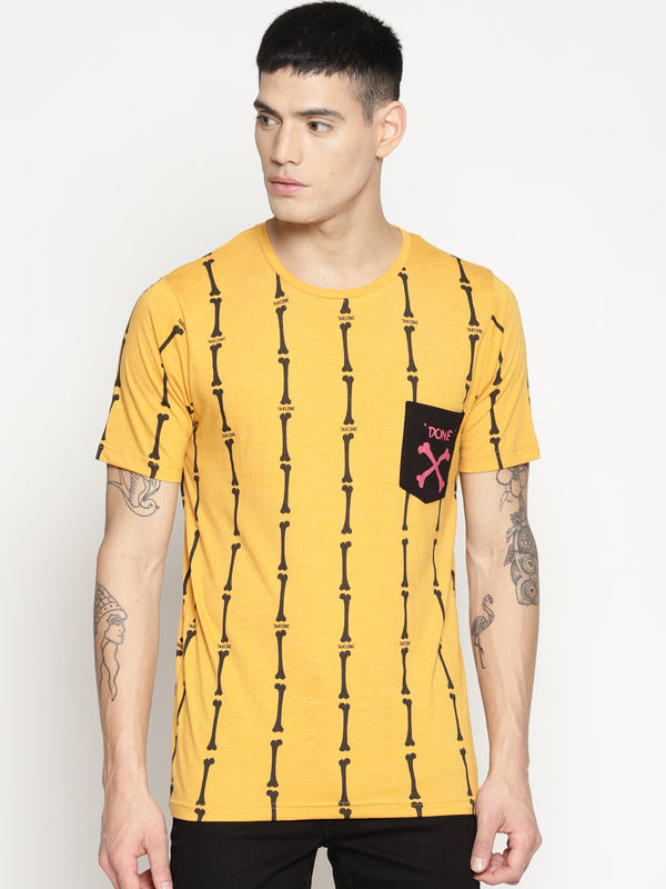 Impackt yellow all over print t-shirt
