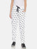 Women White Slim Fit Joggers with all over printed