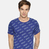 Blue all over print t-shirt