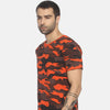 Round Neck Casual T- Shirt With Camouflage Print