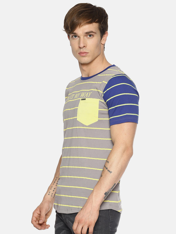 Grey striped t-shirt