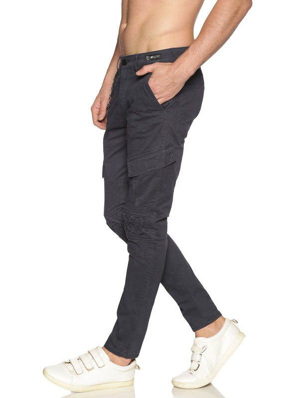 Kultprit Men's Trouser With Cargo Pocket & Embroidery