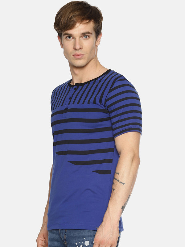 Blue striped t-shirt