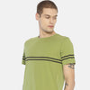 Olive green taped t-shirt