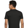 Impackt Men's Front Printed Round Neck Black T-Shirt