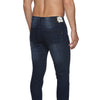 Impackt Men's Basic 5 pocket knee distressed jeans with back pocket embroidery