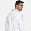 Kultprit Men's White Jacket with White fur
