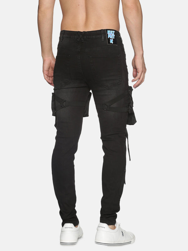 Kultprit Extra pocket black jeans