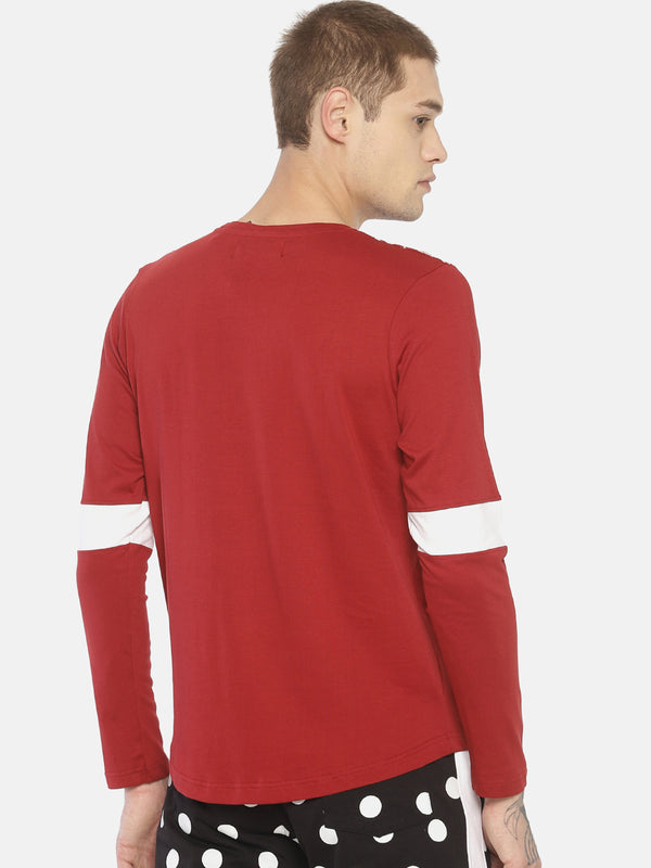 Red printed cut & sew t-shirt