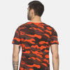 Round Neck Casual T- Shirt With Camouflage Print