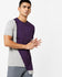 Round Neck T-Shirt with cut & sew panel, zip and asymmetrical hem