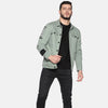 Kultprit Men's Full Sleeves Denim Jackets With Back & Sleeves Distressed and Ripped Pintuck