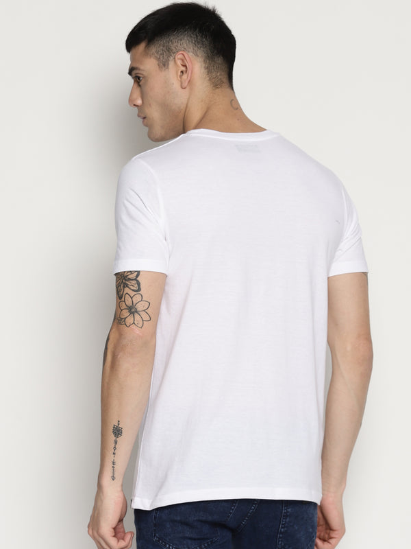 Impackt white front print t-shirt