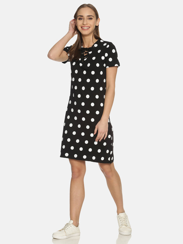 Kultprit Women's Dress With All Over Printed