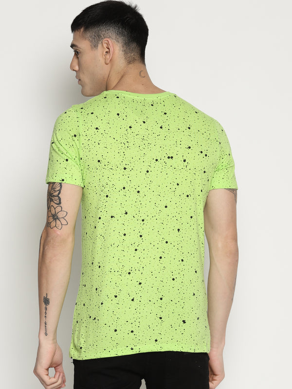 Impackt green all over print t-shirt