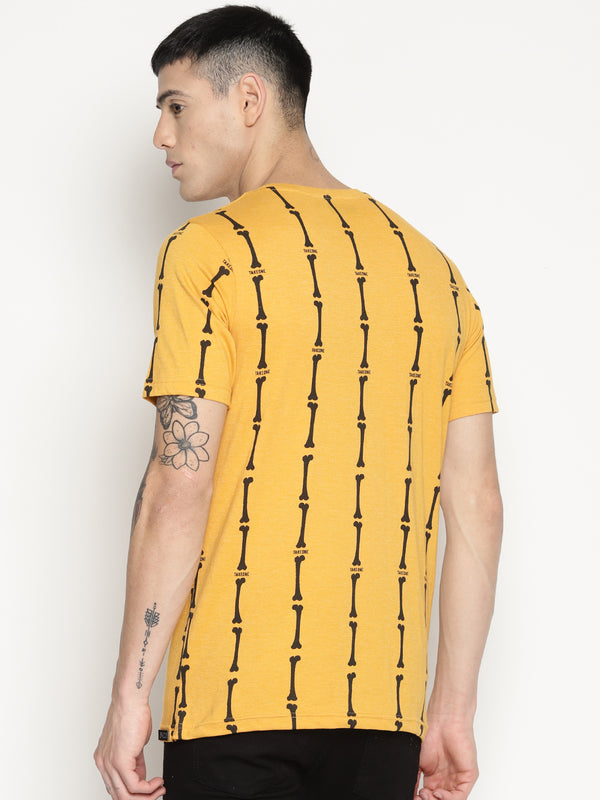Impackt yellow all over print t-shirt