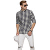 Impackt Men's Regular Fit Checkered Cut Away Collar Casual Shirt