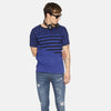 Blue striped t-shirt