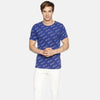 Blue all over print t-shirt