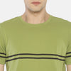 Olive green taped t-shirt