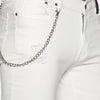 Kultprit White with black printed patch jeans
