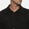 Kultprit Men's Black Shirt with back embroidery / Print