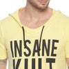 Men's Hooded T-shirt with slogan print