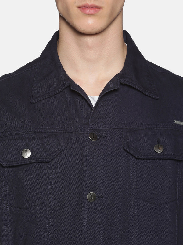 Impackt Men's Full Sleeves Denim Jackets With Back Print