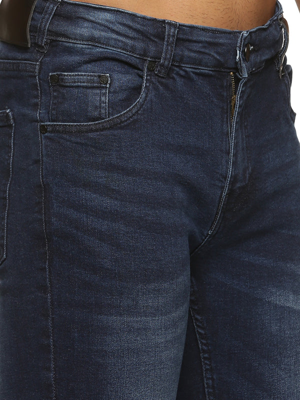 Kultprit Men's Basic 5 pocket jeans with back pocket embroidery